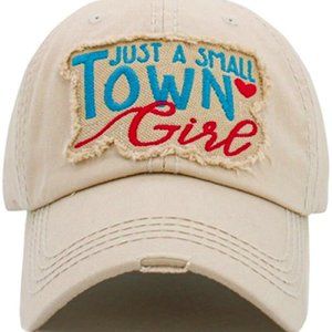 I'm Just a SMALL TOWN GIRL Adjustable Embroidered Baseball Cap, Cap Lover Gift